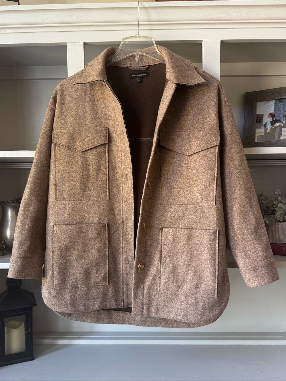 Banana Republic Brown Wool-Blend Jacket Coat